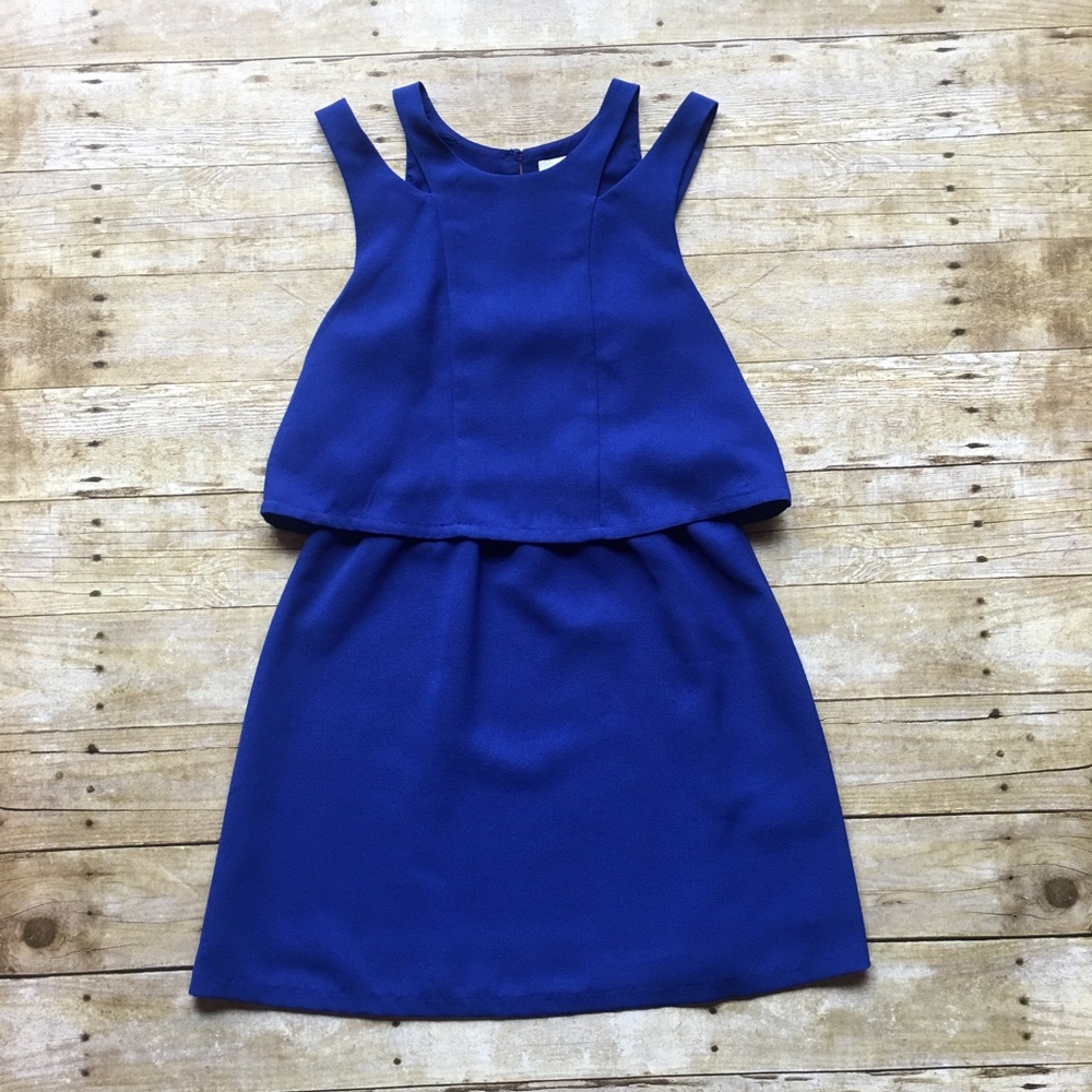 Umgee Royal Blue Two Layered Dress Small